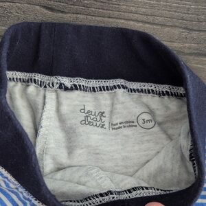 Deux par Deux Navy and White Baby Shirt